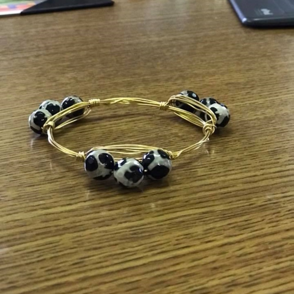 bourbon & boweties inspired wire wrapped bracelet